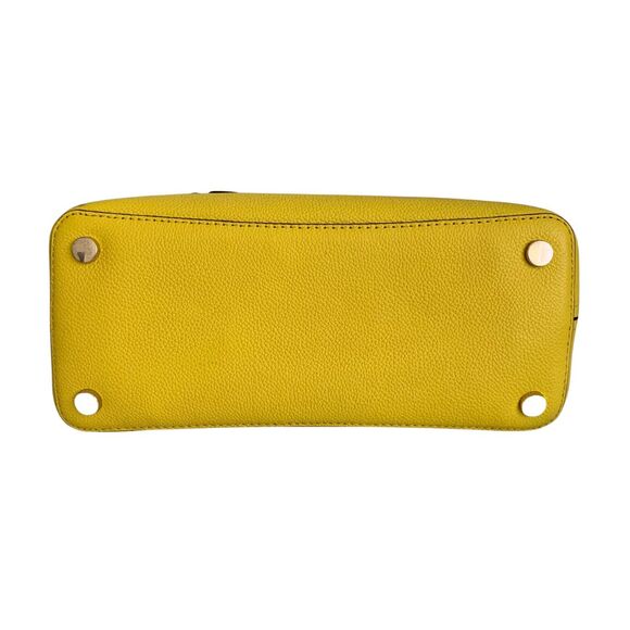 Kate Spade Yellow Pebbed Leather Satchel Crossbody Bag Medium - Picture 6 of 13